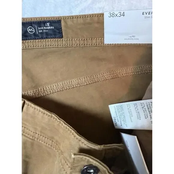 AG Adriano Goldschmied Men’s38x34 Brown Italian Stretch NWT List $198